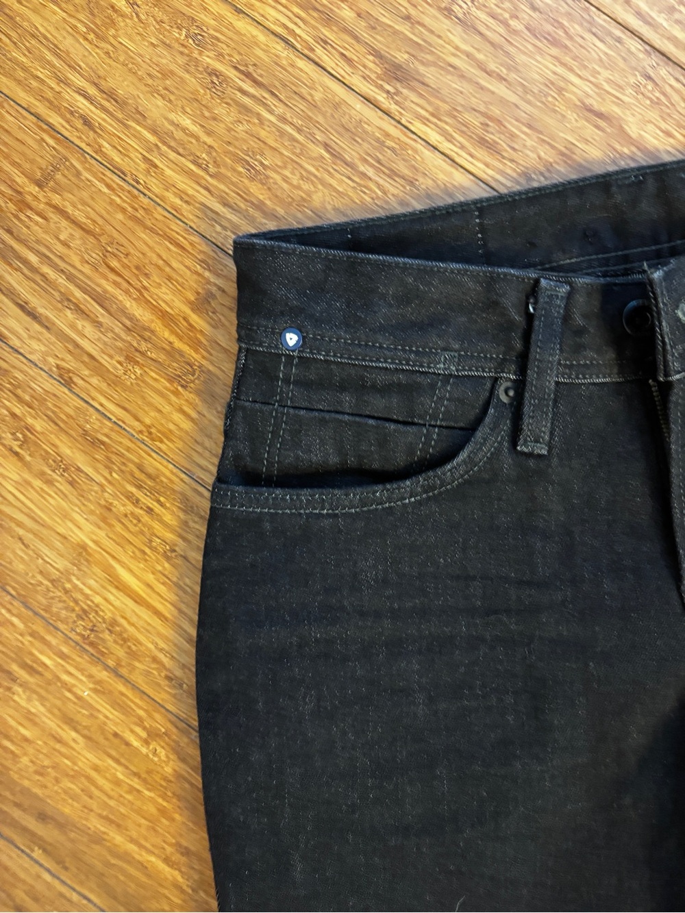 Nwot Rev’ it Lombard 3 Black High-Rise Straight motorcycle Jeans size 28 unisex - Picture 13 of 13